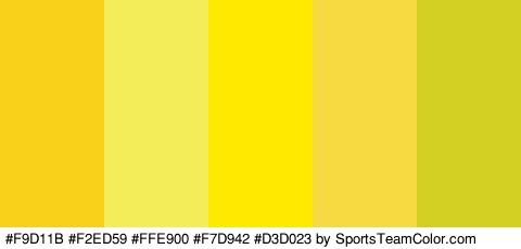 #F9D11B #F2ED59 #FFE900 #F7D942 #D3D023 Colors