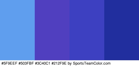 #5F9EEF #503FBF #3C40C1 #212F9E Colors