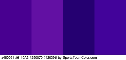 #480091 #6110A3 #250070 #42039B Colors