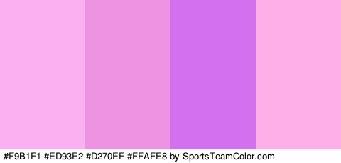 #F9B1F1 #ED93E2 #D270EF #FFAFE8 Colors