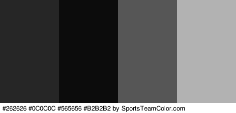 #262626 #0C0C0C #565656 #B2B2B2 Colors