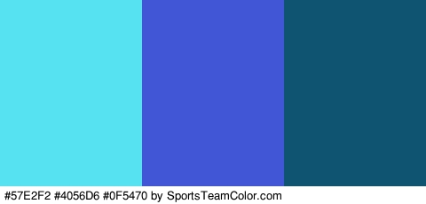 #57E2F2 #4056D6 #0F5470 Colors