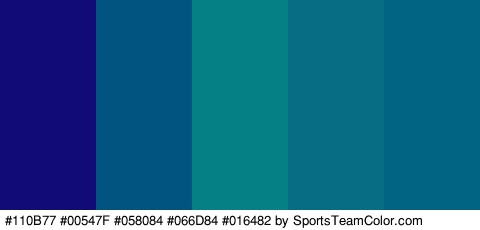 #110B77 #00547F #058084 #066D84 #016482 Colors