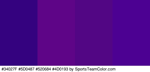 #34027F #5D0487 #520684 #4D0193 Colors