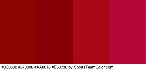 #8C0502 #870006 #AA0816 #B50738 Colors