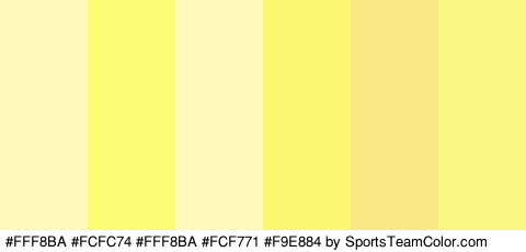 #FFF8BA #FCFC74 #FFF8BA #FCF771 #F9E884 #F9F781 Colors