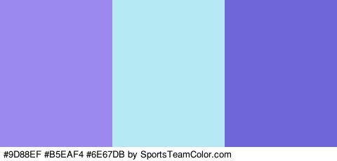 #9D88EF #B5EAF4 #6E67DB Colors