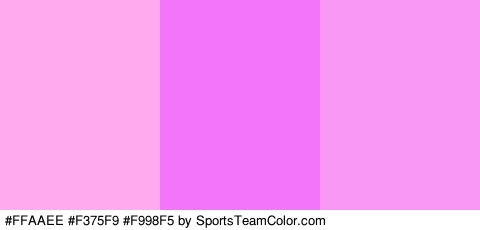 #FFAAEE #F375F9 #F998F5 Colors