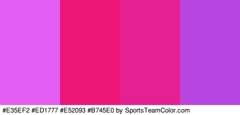 #E35EF2 #ED1777 #E52093 #B745E0 Colors