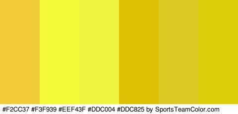 #F2CC37 #F3F939 #EEF43F #DDC004 #DDC825 #DDCC08 Colors