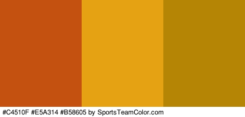 #C4510F #E5A314 #B58605 Colors