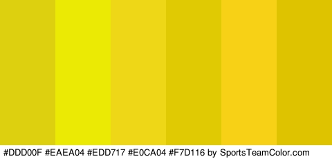 #DDD00F #EAEA04 #EDD717 #E0CA04 #F7D116 #DDC300 Colors