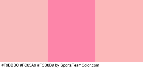 #F9BBBC #FC85A9 #FCB8B9 Colors