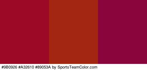 #9B0926 #A32610 #89053A Colors