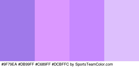 #9F79EA #DB99FF #C689FF #DCBFFC Colors