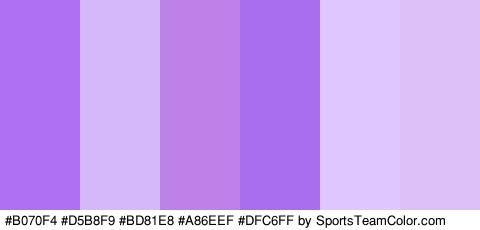 #B070F4 #D5B8F9 #BD81E8 #A86EEF #DFC6FF #DEC0F9 Colors