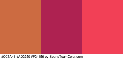 #CC6A41 #AD2250 #F24156 Colors