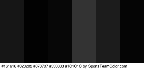 #161616 #020202 #070707 #333333 #1C1C1C #050505 Colors