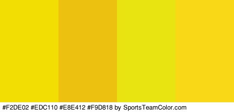 #F2DE02 #EDC110 #E8E412 #F9D818 Colors