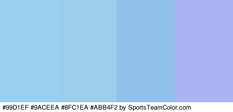 #99D1EF #9ACEEA #8FC1EA #ABB4F2 Colors