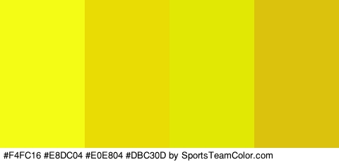 #F4FC16 #E8DC04 #E0E804 #DBC30D Colors