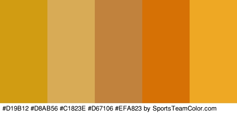 #D19B12 #D8AB56 #C1823E #D67106 #EFA823 Colors