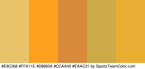 #E8C368 #FFA11E #D8893A #CCAA45 #EAAC31 Colors