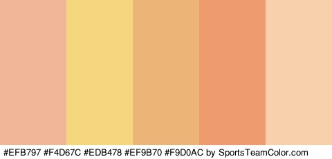 #EFB797 #F4D67C #EDB478 #EF9B70 #F9D0AC Colors