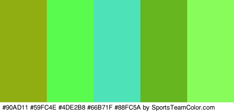 #90AD11 #59FC4E #4DE2B8 #66B71F #88FC5A Colors