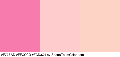 #F77BAD #FFCCCD #FCD3C4 Colors