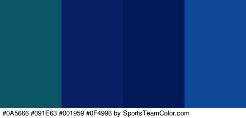 #0A5666 #091E63 #001959 #0F4996 Colors