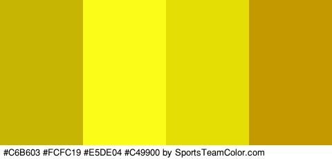 #C6B603 #FCFC19 #E5DE04 #C49900 Colors