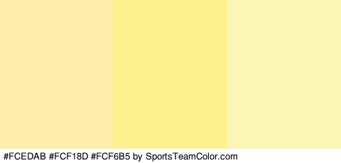 #FCEDAB #FCF18D #FCF6B5 Colors