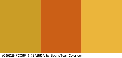 #C99D26 #CC5F16 #EAB53A Colors