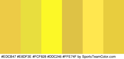 #EDCB47 #E8DF3E #FCF828 #DDC246 #FFE74F #E8CE3E Colors