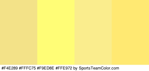 #F4E289 #FFFC75 #F9ED8E #FFE972 Colors