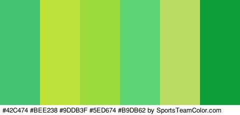 #42C474 #BEE238 #9DDB3F #5ED674 #B9DB62 #0F9E3A Colors