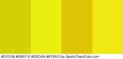 #D1D106 #EBEF10 #DDC404 #EFE813 Colors