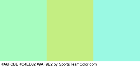 #A6FCBE #C4ED82 #9AF9E2 Colors