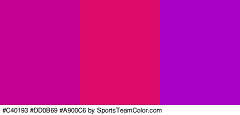 #C40193 #DD0B69 #A900C6 Colors