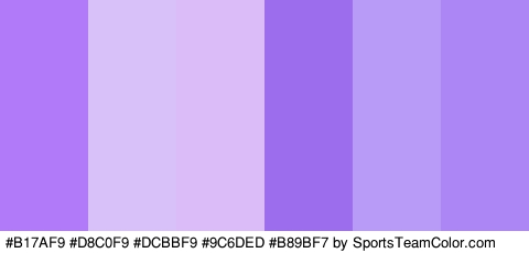 #B17AF9 #D8C0F9 #DCBBF9 #9C6DED #B89BF7 #AB86F4 Colors