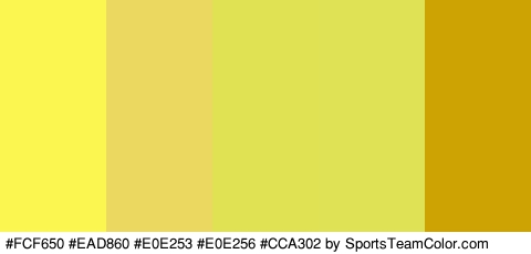 #FCF650 #EAD860 #E0E253 #E0E256 #CCA302 Colors