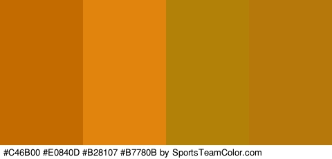 #C46B00 #E0840D #B28107 #B7780B Colors