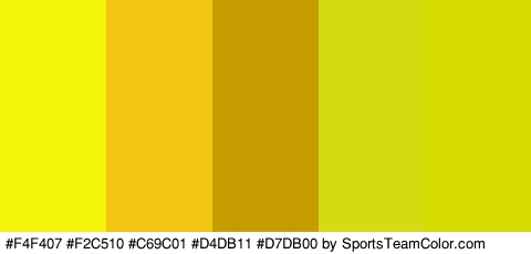 #F4F407 #F2C510 #C69C01 #D4DB11 #D7DB00 Colors