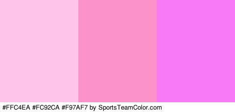 #FFC4EA #FC92CA #F97AF7 Colors