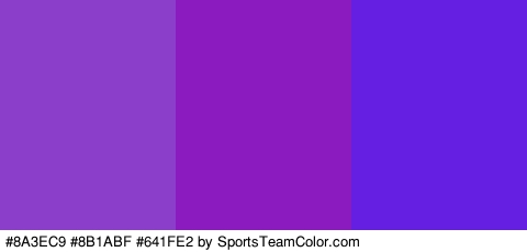 #8A3EC9 #8B1ABF #641FE2 Colors