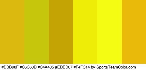 #DBB90F #C6C60D #C4A405 #EDED07 #F4FC14 #EABA0B Colors