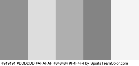 #919191 #DDDDDD #AFAFAF #848484 #F4F4F4 Colors