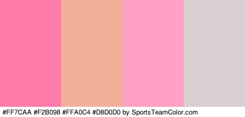 #FF7CAA #F2B098 #FFA0C4 #D8D0D0 Colors