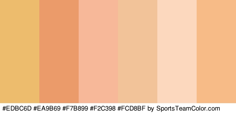 #EDBC6D #EA9B69 #F7B899 #F2C398 #FCD8BF #F7BB88 Colors